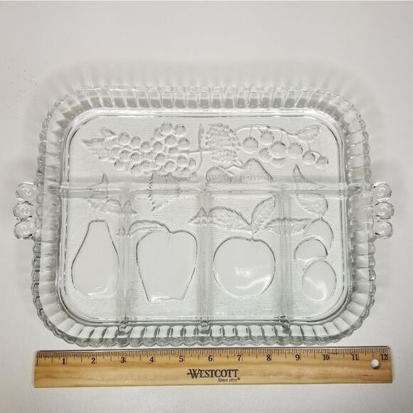 INDIANA Glass Crystal Collection 5 Part Relish Serving Tray - Picture 7 of 8